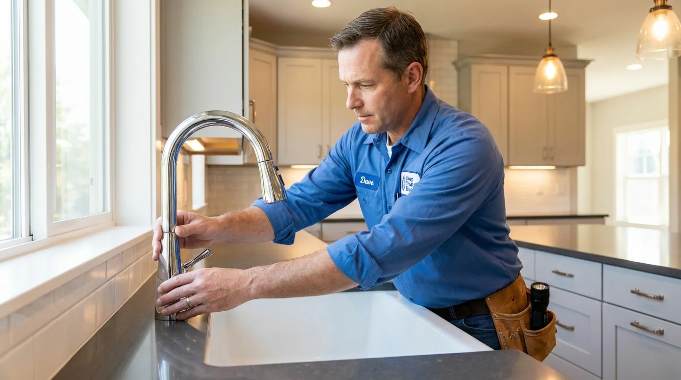 Kitchen faucet installation by Johns Plumbing LLC in Seagraves